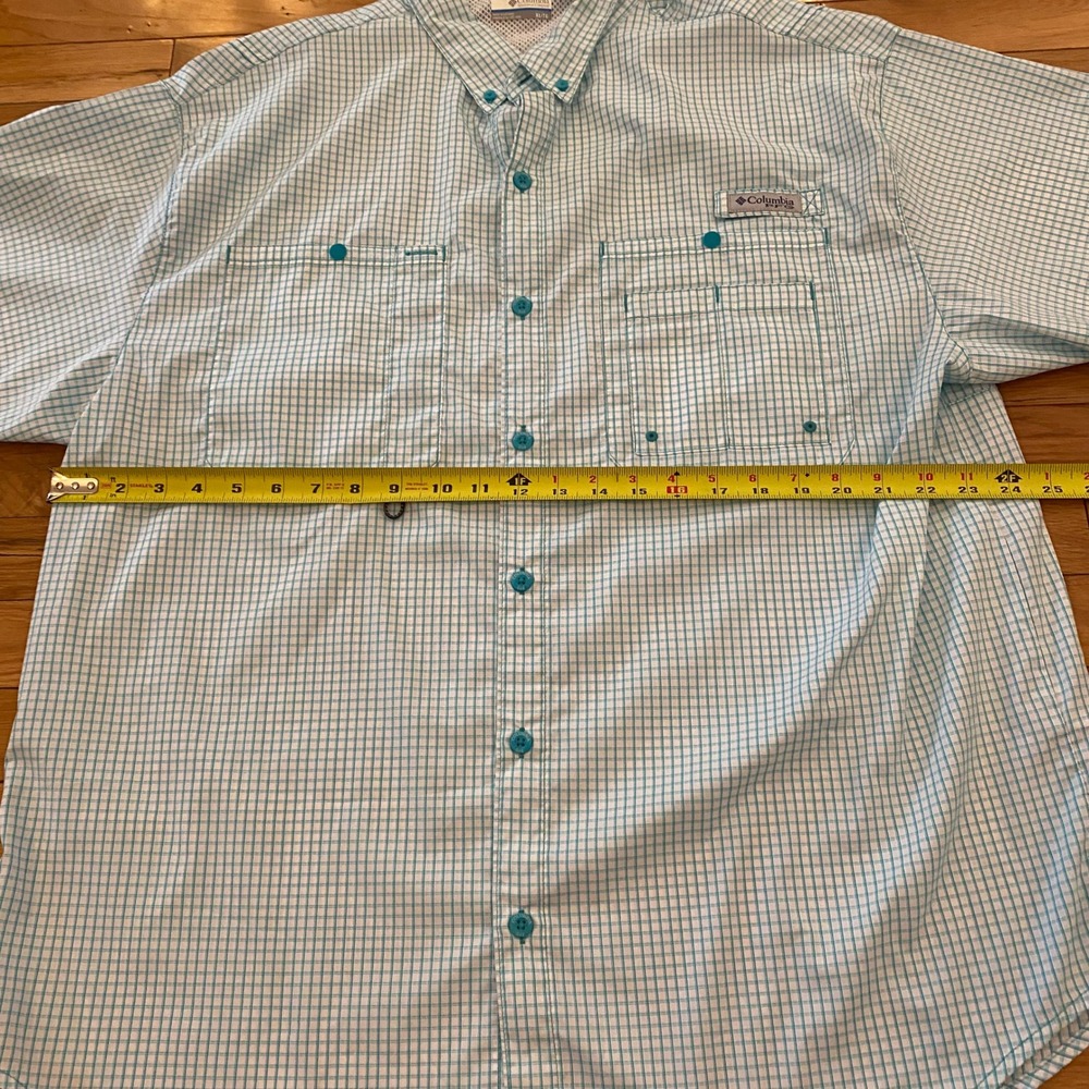 Columbia Men's Plaid Short Sleeve Button Up Fishing Shirt XL PFG - Picture 3 of 6